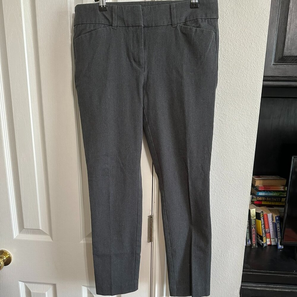 Loft Modern Skinny Ankle Charcoal Grey Pant